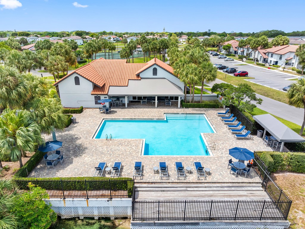 A house with a pool in the backyard.